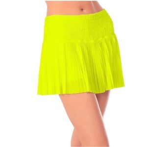LUCKY IN LOVE Women's Long Pleated Smocked Tennis Skort M